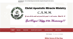 Desktop Screenshot of christapostolicmiracleministry.org