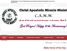 Tablet Screenshot of christapostolicmiracleministry.org